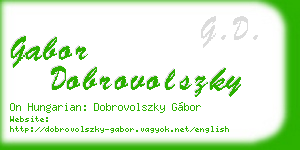gabor dobrovolszky business card
