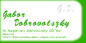 gabor dobrovolszky business card